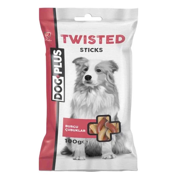 DogPlus Twisted Sticks Burgu Çubuk Köpek Ödülü 100 Gr