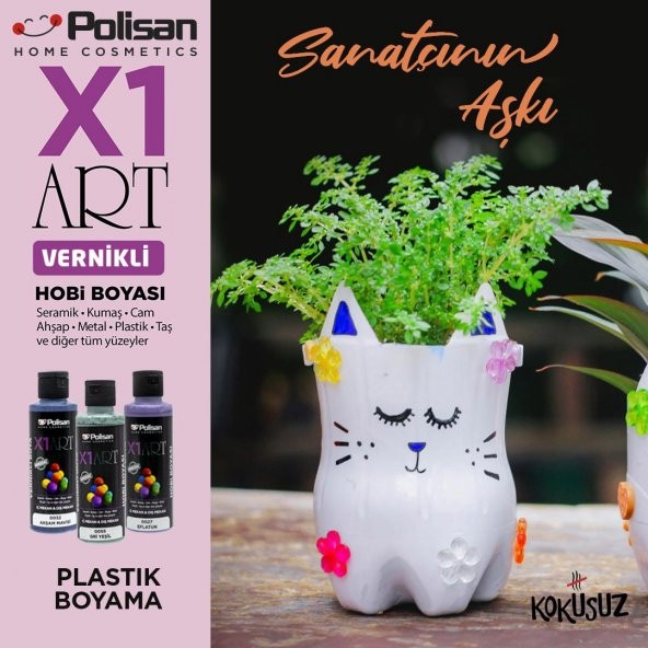 Polisan X1art Vernikli Hobi Boyası 120ml - FUŞYA - 4