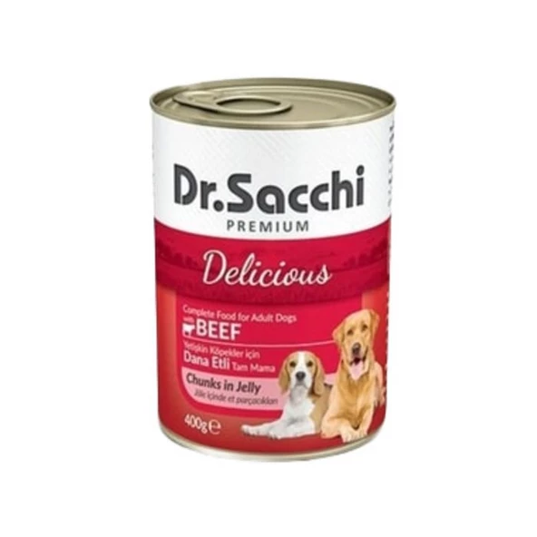 Dr. Sacchi Delicious Sığır Etli Köpek Konservesi 400 gr