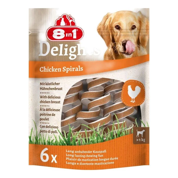 8in1 8in1 Delights Chicken Spirals 60g