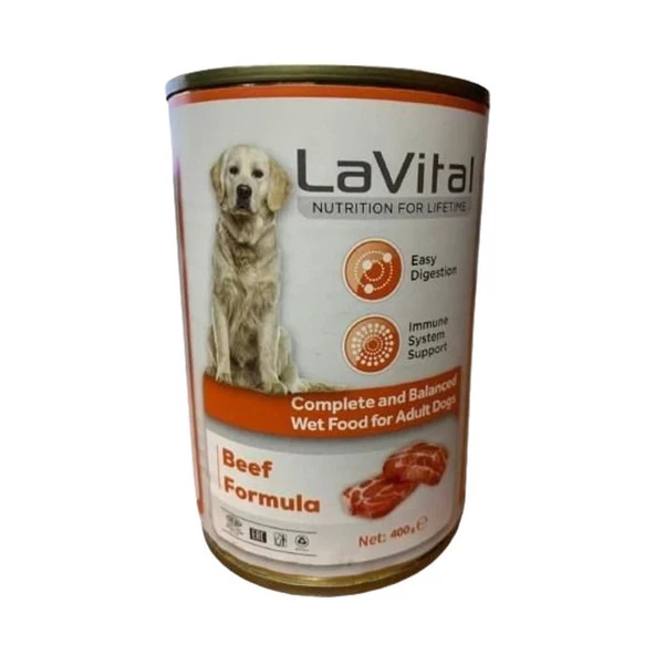 La Vital Sığır Etli Yetişkin Köpek Konserve Maması 400 Gr