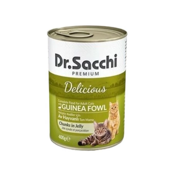 Dr. Sacchi Delicious Av Hayvanlı Kedi Konservesi 400 gr