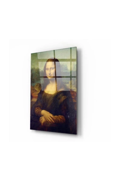Mona Lisa Dekoratif ve Modern Cam Tablo 50x70 Cm