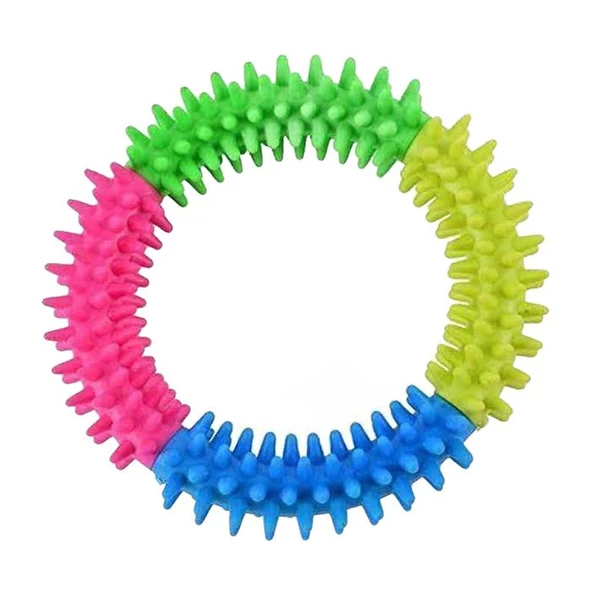 Demirhan Kedi Köpek Dişlik Rain Bow Yuvarlak