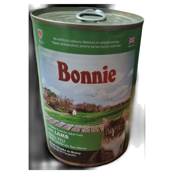 Bonnie Kuzu Etli Yetişkin Konserve Mama 400 Gr