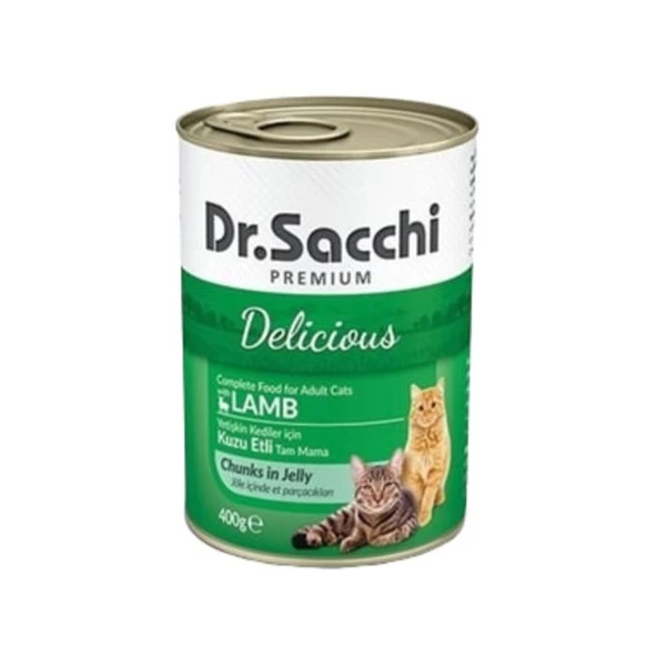 Dr. Sacchi Dr.Sacchi Konserve Kedi Kuzu Etli 400gr