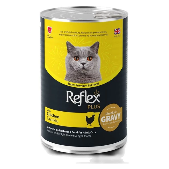 Reflex Plus Sos İçinde Parçacıklı Tavuk Yetişkin Kedi Konservesi 400 Gr