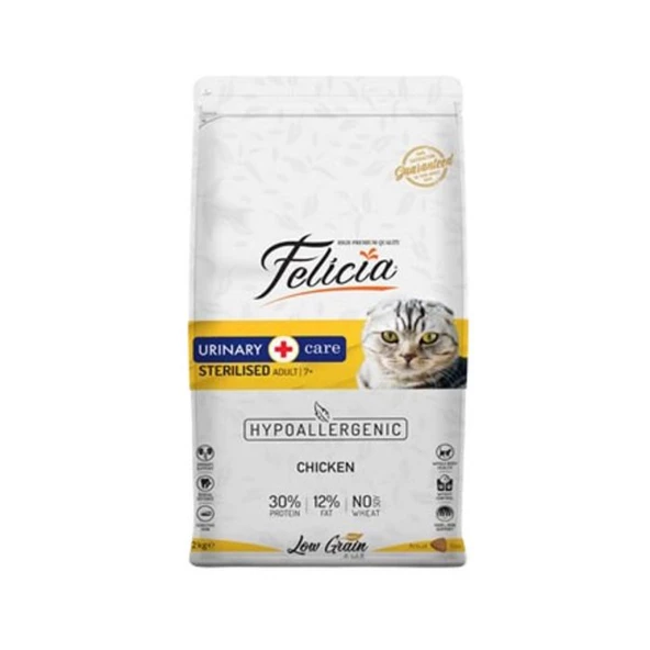 Felicia Az Tahıllı HypoAllergenic Tavuklu Kısırlaştırılmış Kedi Maması 2 kg