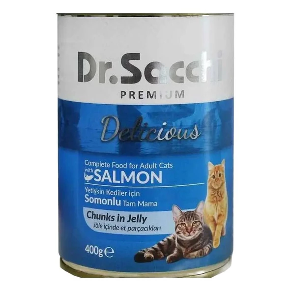 Dr. Sacchi Dr.Sacchi Konserve Kedi Somonlu 400gr