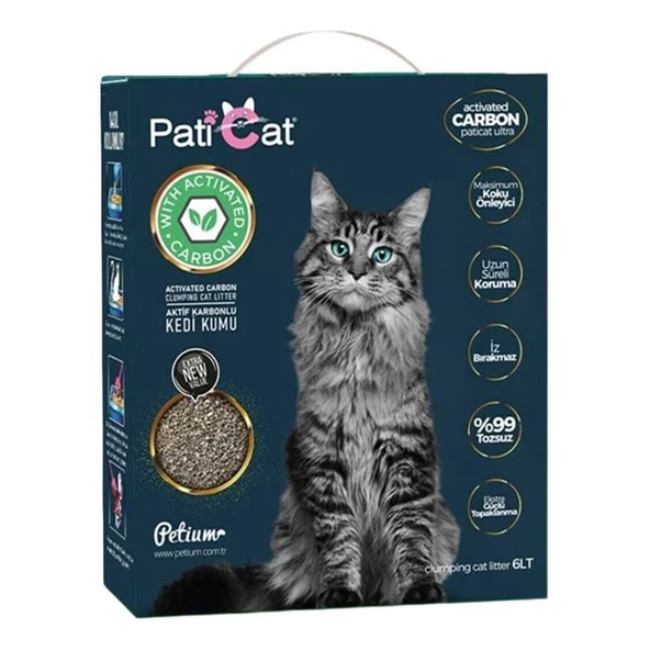 Paticat Aktif Karbonlu Topaklanan Kedi Kumu 6 Lt