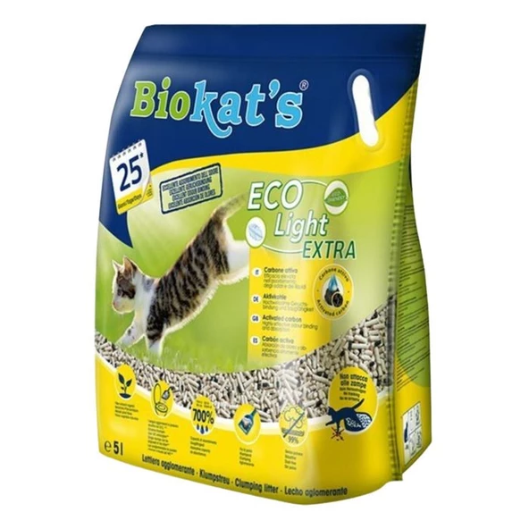 Biokat's Biokat'S Eco Light Extra Pelet Aktif Karbonlu Kedi Kumu 5 Lt