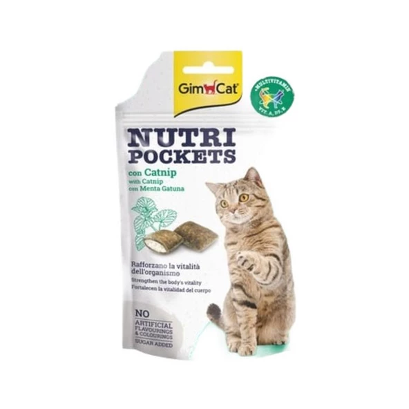 Gimcat Nutripockets Kedi Ödülü Kedi Otu Multivitamin 60 gr