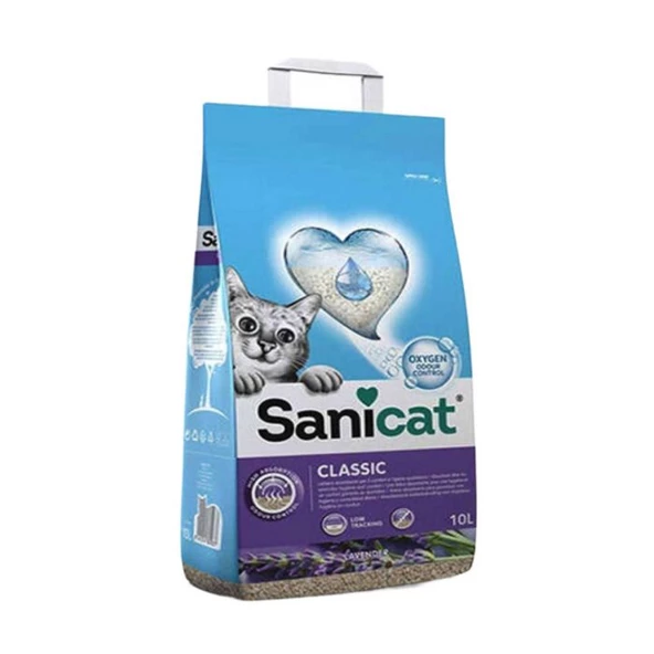 Sancat Sanicat Classic Lavantalı Oksijen Kontrollü Ultra Emici Kedi Kumu 10 lt