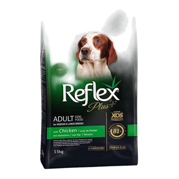 Reflex Plus Orta Büyük Irk Tavuklu Yetişkin Köpek Maması 15 Kg