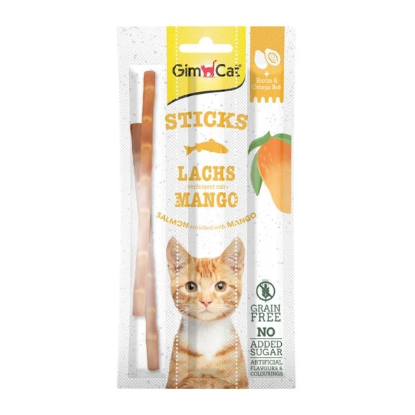 Gimcat Sticks Somonlu & Mangolu Kedi Ödül Çubuğu 15 Gr