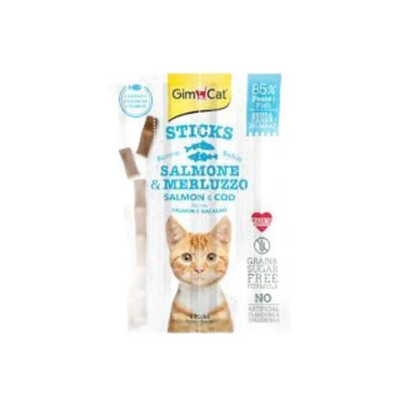 Gimcat Sticks Somon Morina Tahılsız Ödül Çubukları 4'lü 20 gr