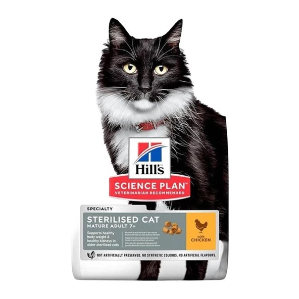 Hill's Science Plan 7 Kısırlaştırılmış Tavuklu Yaşlı Kedi Maması 1,5 Kg