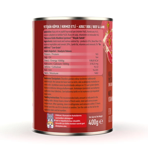 Sapphere Kırmızı Etli Yetişkin Köpek Maması Konserve 400 Gr - 4