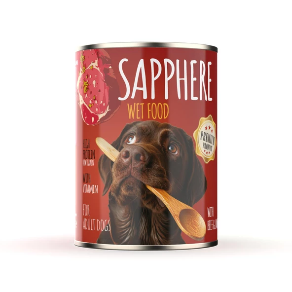 Sapphere Kırmızı Etli Yetişkin Köpek Maması Konserve 400 Gr - 2