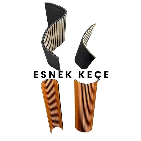 Mdf Ahşap Akustik Duvar Kaplama Paneli 100x280 cm - Siyah - 3