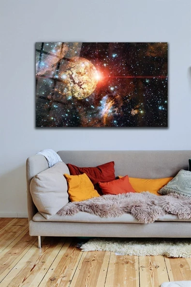 Kelebek Dekoratif ve Modern Cam Tablo 50x70 Cm