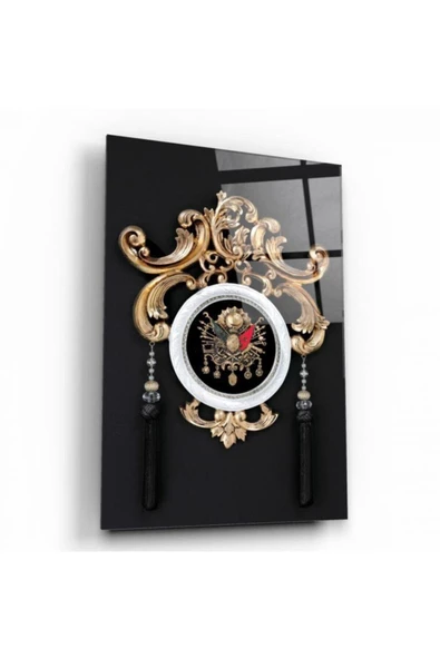 Osmanlı Tuğrası Dekoratif ve Modern Cam Tablo ürün görseli