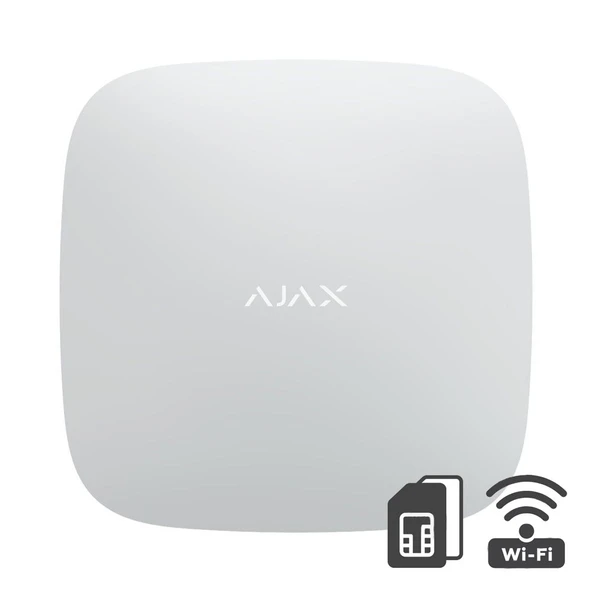 AJAX Hub2 Plus 868MHz MotionCam Desteği Kablosuz Alarm Paneli Wifi Beyaz ürün görseli 1