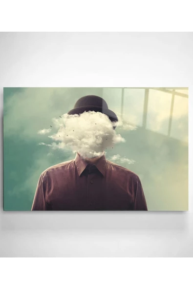 Digi-art Cloud Dekoratif ve Modern Cam Tablo 70x110