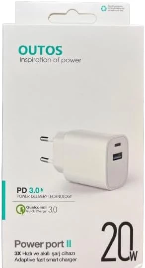 PD USB-Type-C QC3.0 PD3.0 PD Şarj Cihazı, OUTOS