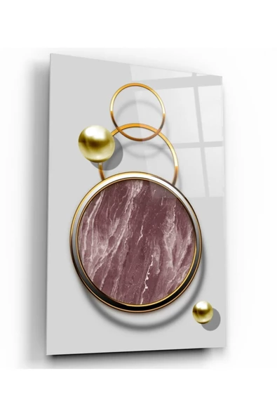 Geometrik Desen Dekoratif ve Modern Cam Tablo ürün görseli