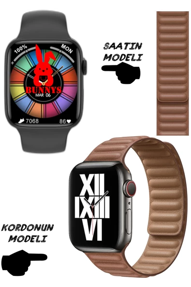 Wacht 8 Apple iPhone Uyumlu Nfc Özellikli Bt Konuşma Özellikli Akıllı Saat