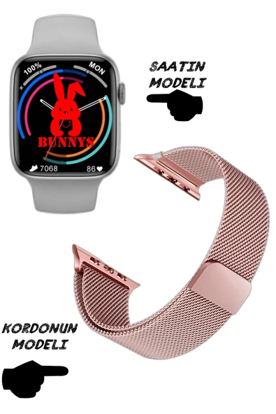 Wacht 8 Pro Akıllı Saat Nfc Özellikli Bt Konuşma Özellikli Akıllı Saat Demir Kordon
