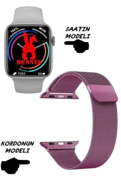 Wacht 8 Pro Akıllı Saat Nfc Özellikli Bt Konuşma Özellikli Akıllı Saat Demir Kordon