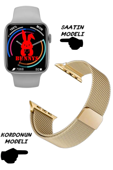 Wacht 8 Pro Akıllı Saat Nfc Özellikli Bt Konuşma Özellikli Akıllı Saat Demir Kordon