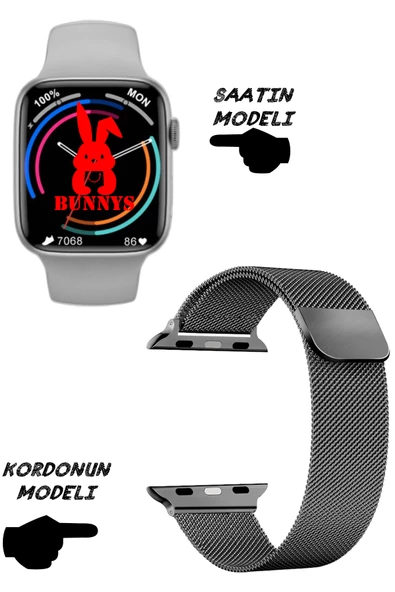 Wacht 8 Pro Akıllı Saat Nfc Özellikli Bt Konuşma Özellikli Akıllı Saat Demir Kordon