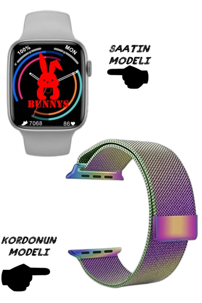 Wacht 8 Pro Akıllı Saat Nfc Özellikli Bt Konuşma Özellikli Akıllı Saat Demir Kordon