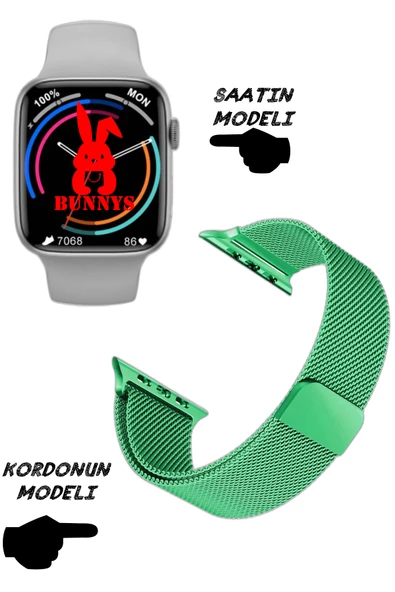 Wacht 8 Pro Akıllı Saat Nfc Özellikli Bt Konuşma Özellikli Akıllı Saat Demir Kordon
