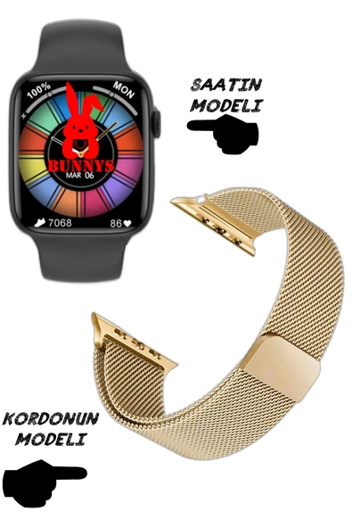 Wacht 8 Pro HUAWEİ Uyumlu Nfc Özellikli Bt Konuşma Özellikli Akıllı Saat Demir Kordon