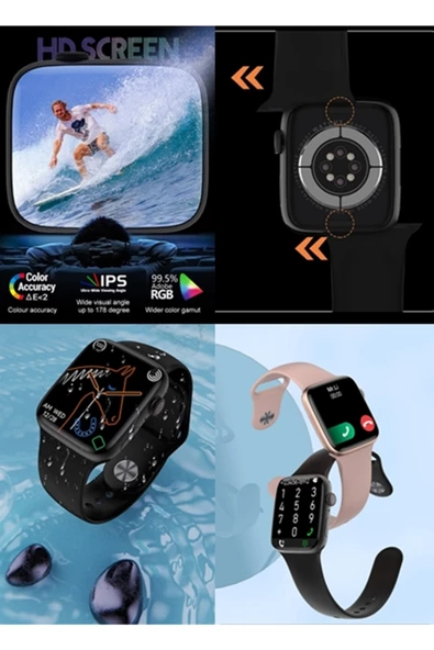 Wacht 8 Pro Apple iPhone Uyumlu Nfc Özellikli Bt Konuşma Özellikli Akıllı Saat Demir Kordon - Resim 2