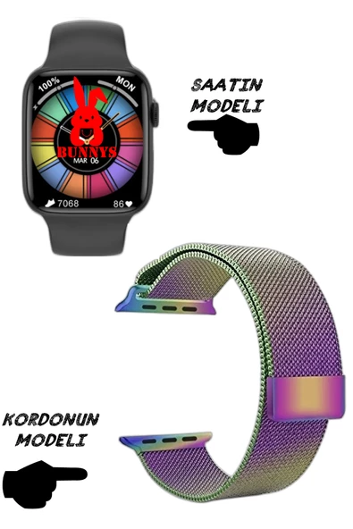 Wacht 8 Pro Akıllı Saat Nfc Özellikli Bt Konuşma Özellikli Akıllı Saat Demir Kordon
