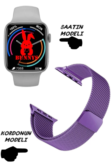 Wacht 8 Pro Poco Uyumlu Nfc Özellikli Bt Konuşma Özellikli Akıllı Saat Demir Kordon ürün görseli 1