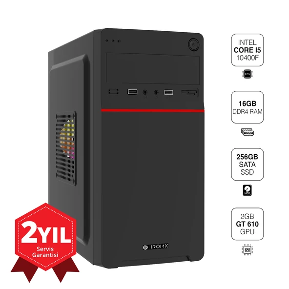 IROMX  IRB25-503 I5-10400F 16GB 256GB SSD 2GB GT610 FREEDOS PC