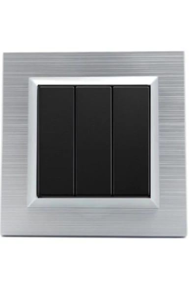 Ovivo Quantum Gümüş Üçlü Anahtar ürün görseli 1