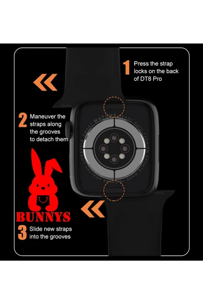 WACHT 8PRO Poco X3 Uyumlu 45mm Nfc Özellikli Bt Çağrı Destekli Akıllı Saat - 3