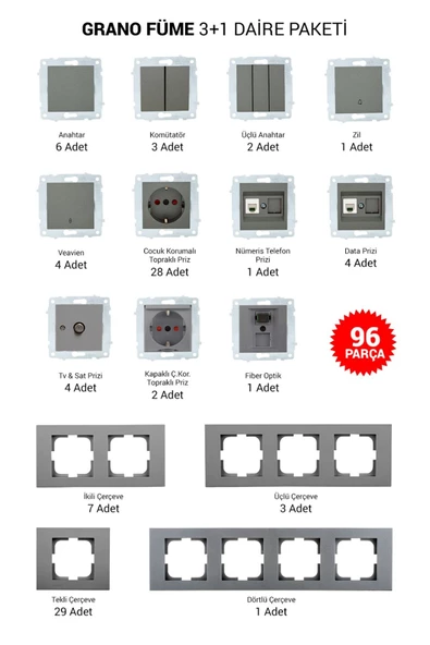 OVİVO Grano Füme 3+1 Daire Paketi ürün görseli 1