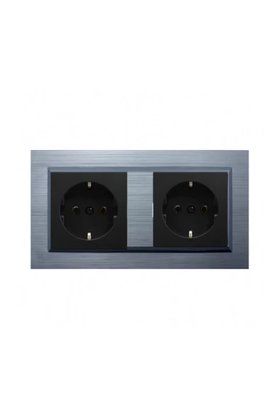 OVİVO Ovivo Quantum Gümüş 2'li Set Topraklı Priz + Topraklı Priz ürün görseli 1