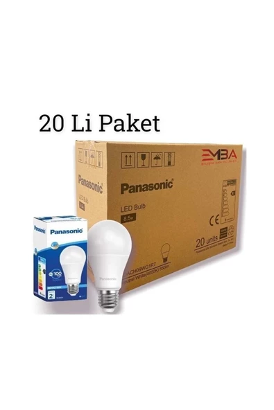 PANASONIC 8.5 W - 60w 20 Adet Led Ampul E-27 Duy Beyaz Işık - 3