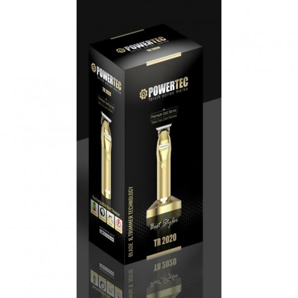 Powertec TR-2020 Sakal Ense Çizim Makinesi Premium Gold Seriesi Traş Makinesi