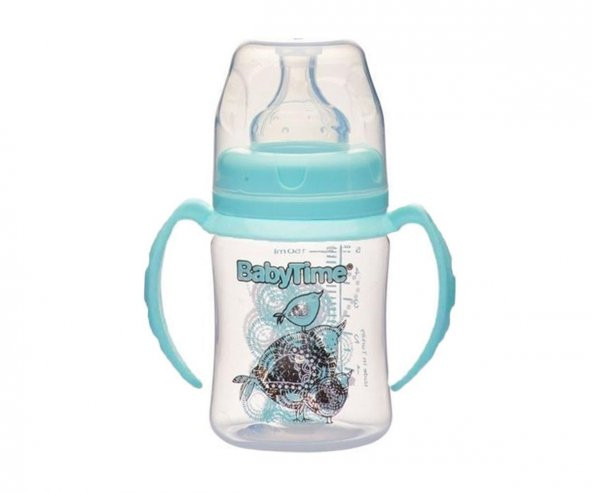 Baby Time BT078 Geniş Ağız Kulplu Pp Biberon 150 Ml - Yeşil
