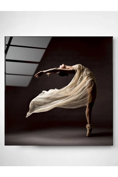 Ballerina 2 Dekoratif ve Modern Cam Tablo